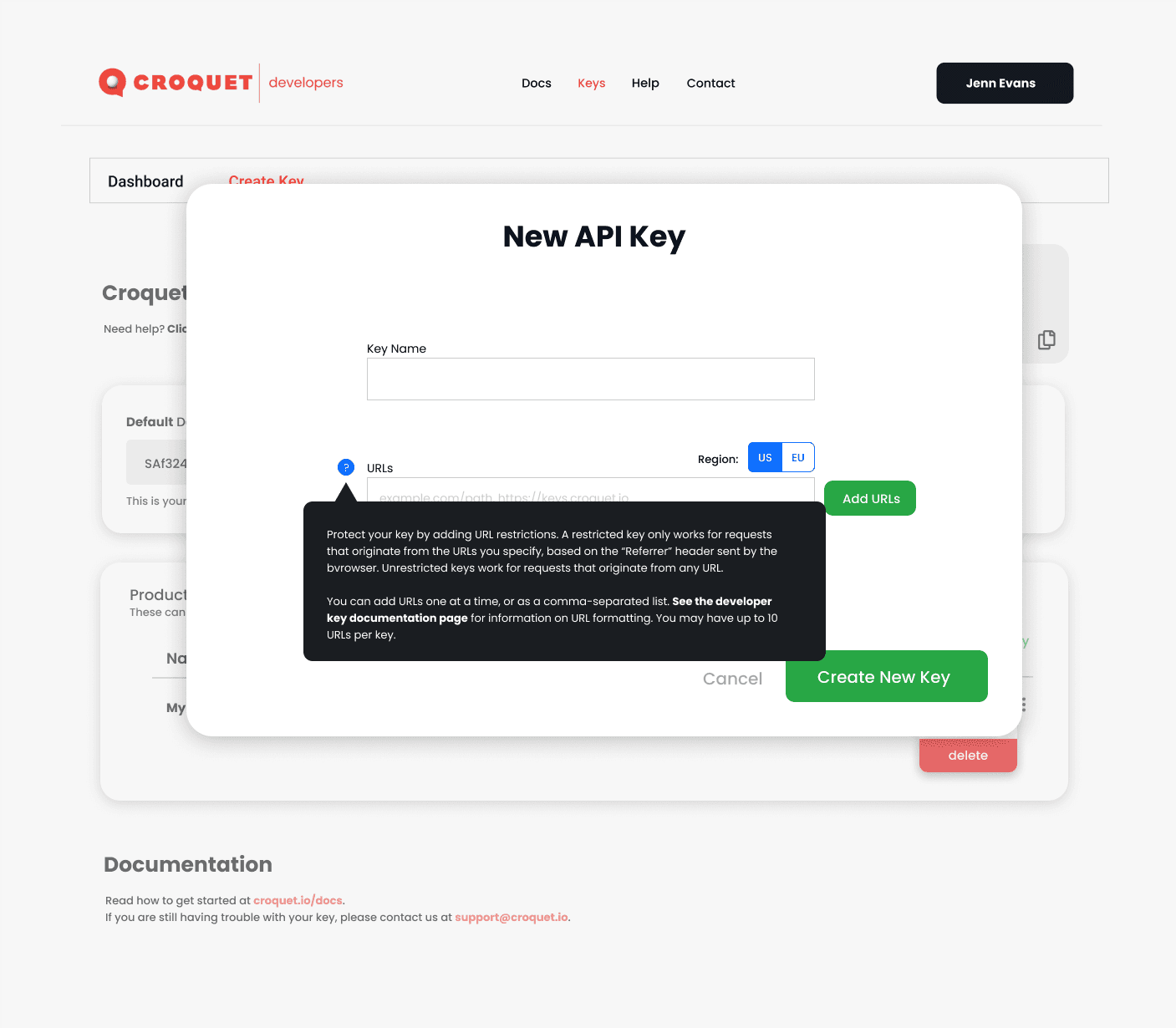 Api Dashboard Interface