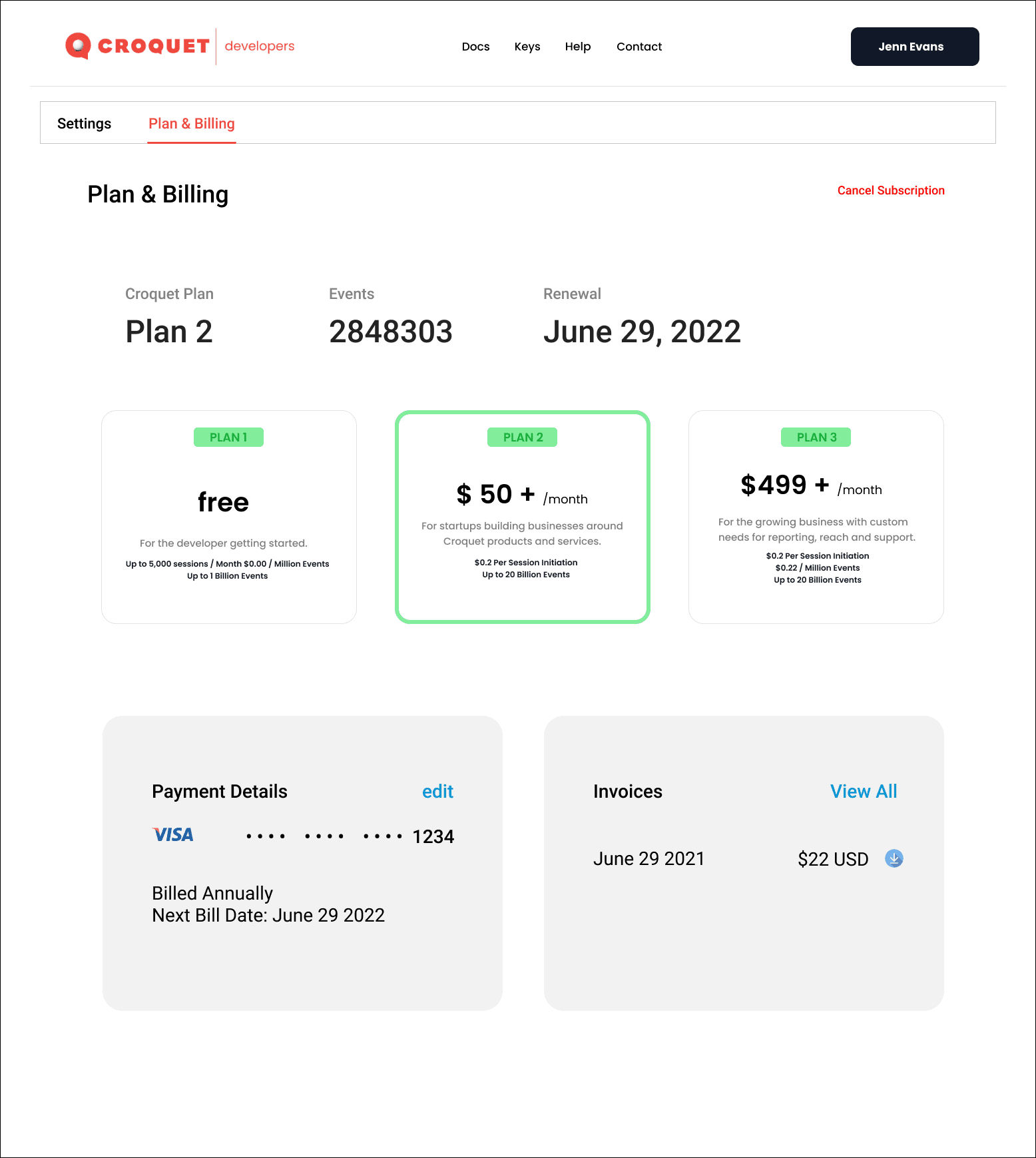 API Dashboard