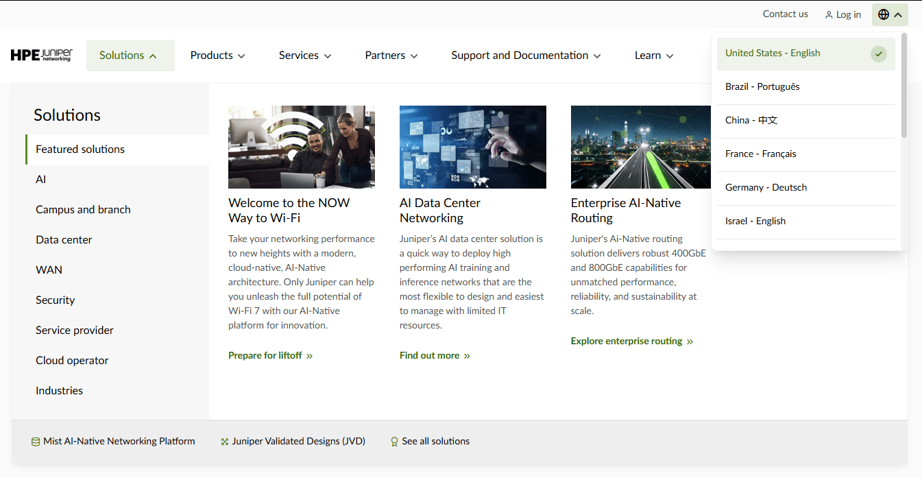 Juniper Networks Navigation Redesign