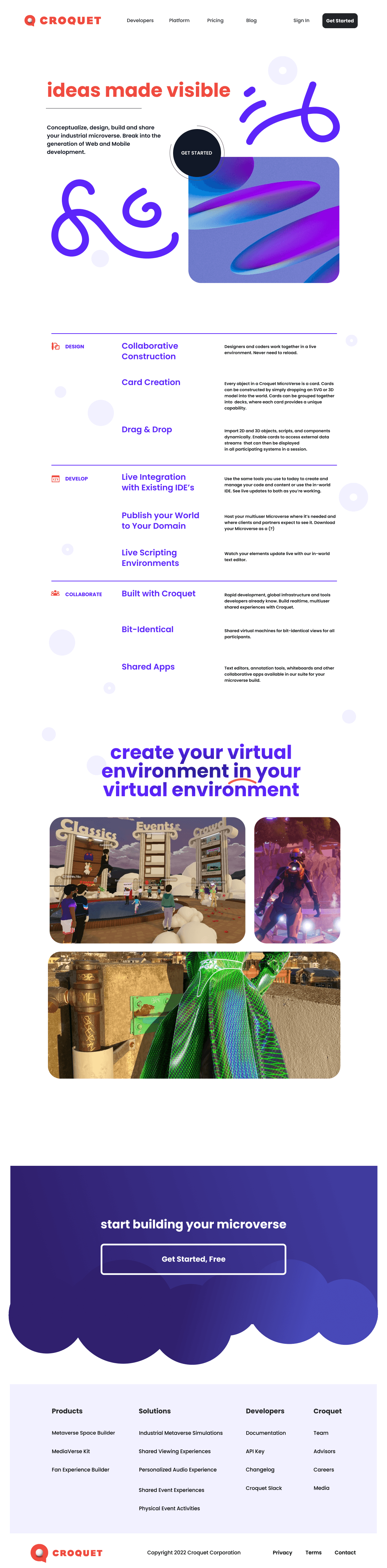Website interface