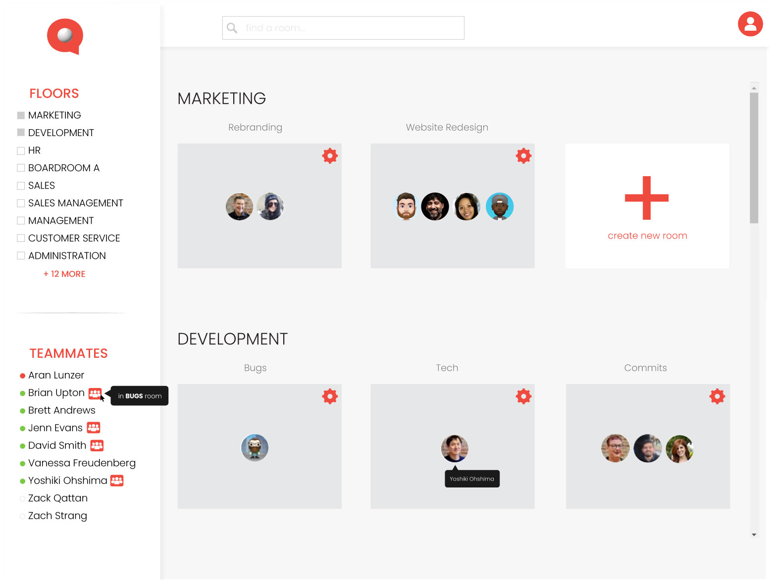 Corridor project interface